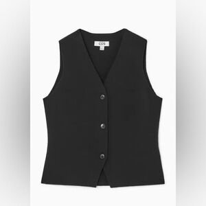 COS Knitted Waistcoat In Black